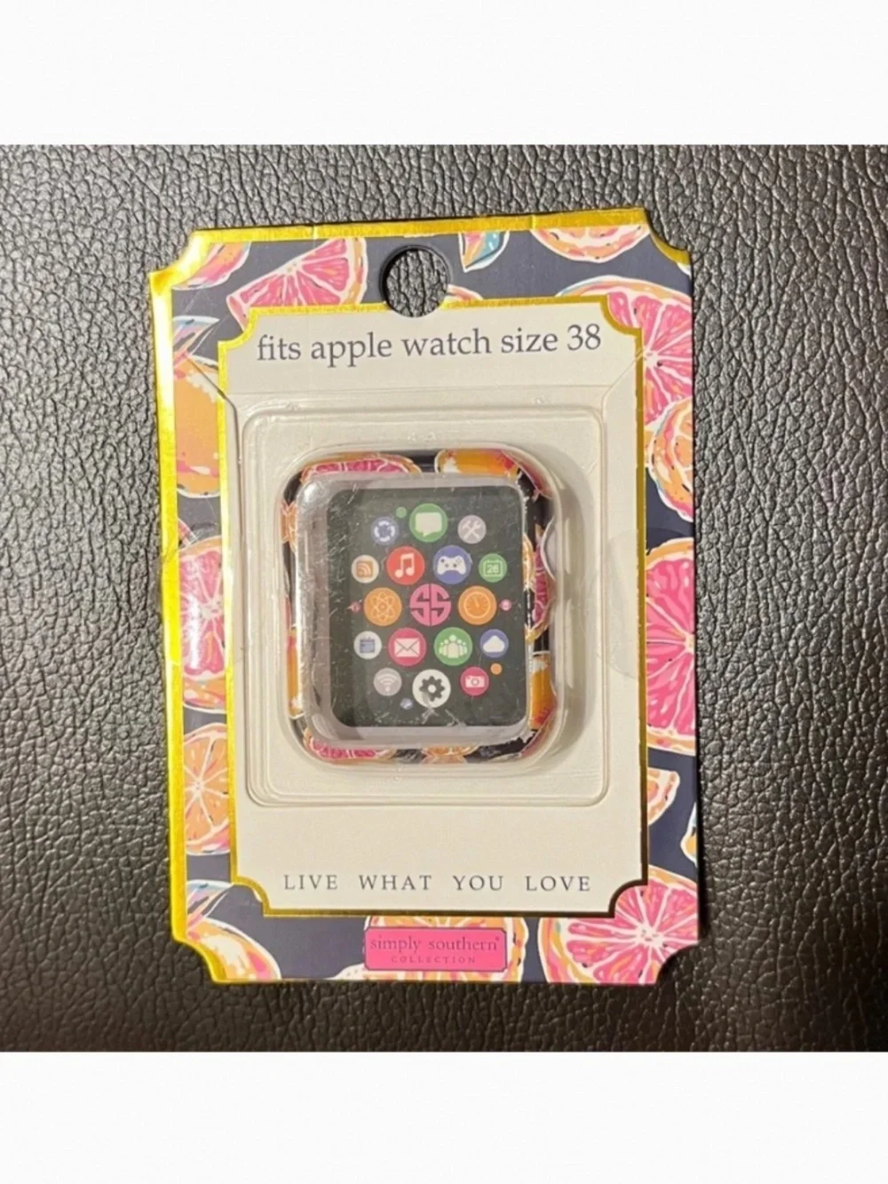 NEW 38MM Apple Watch bumper from Simply Southern, Pattern: ZEST (citrus)